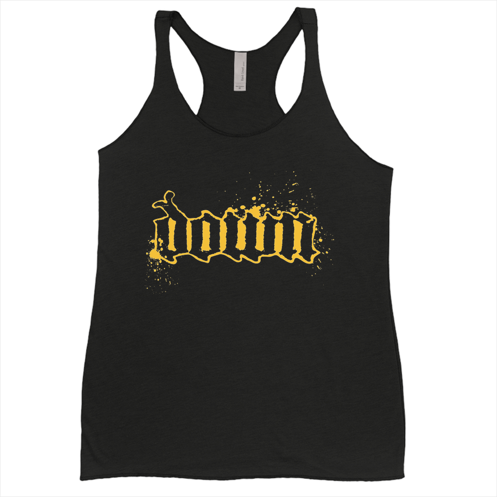 Womens Gold Splatter Logo Tank