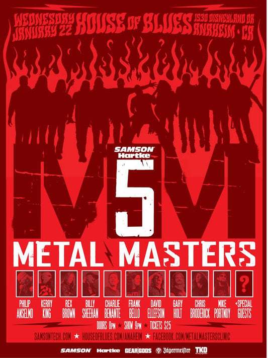 Metal Masters 5 Time & Date revealed! Philip will be joined by Rex Brown