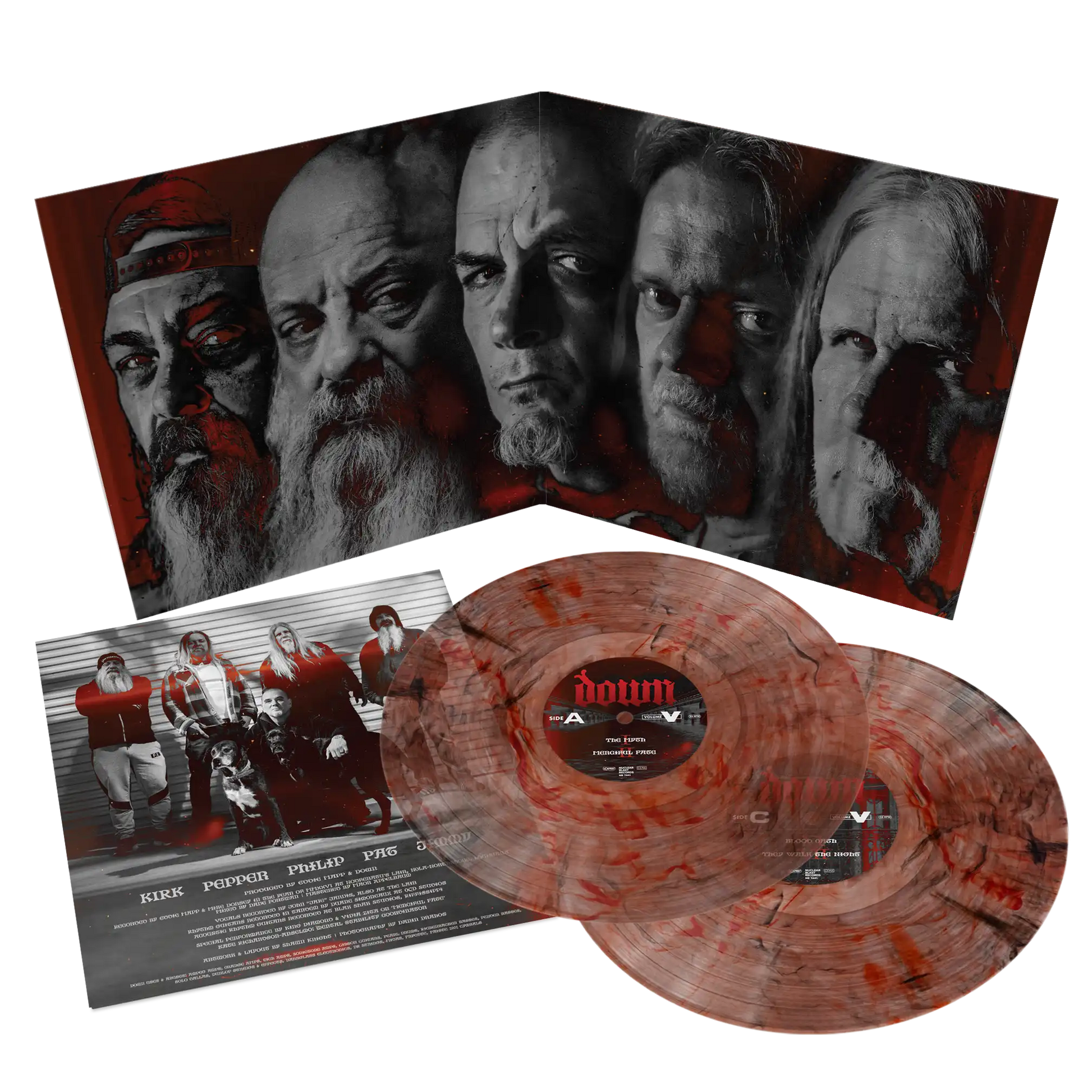 DOWN volume V: Clear, Black, Red Smoke LP