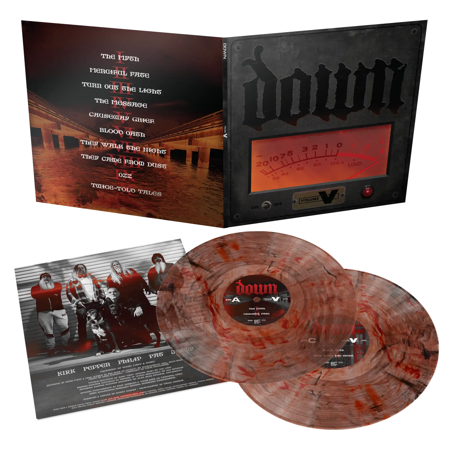 DOWN volume V: Clear, Black, Red Smoke LP