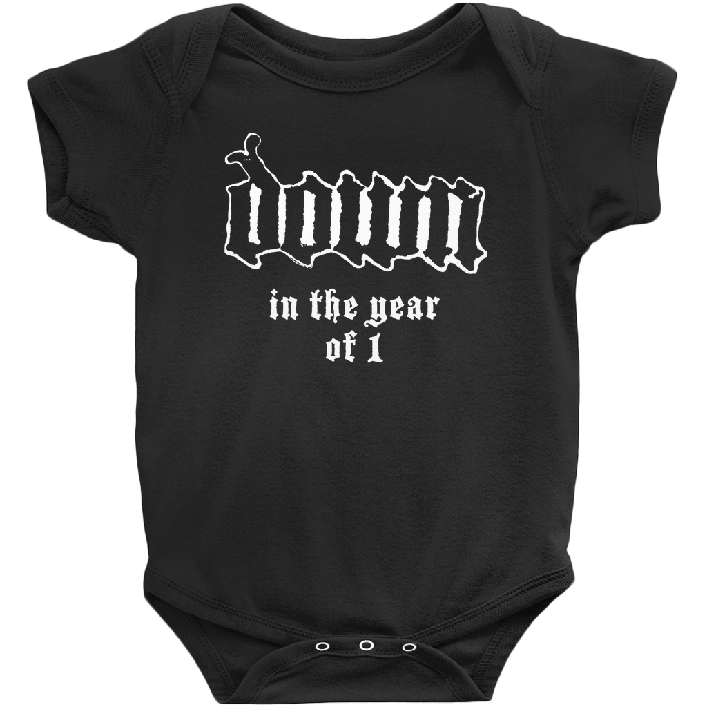DOWN "In The Year of 1" Onesies