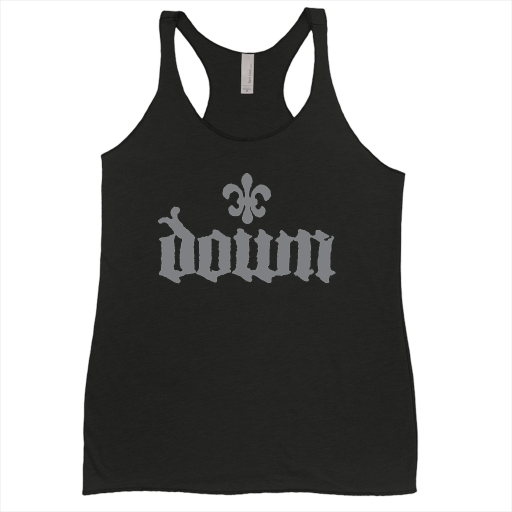 DOWN Grey Fleur De Lis Logo Women's Tank